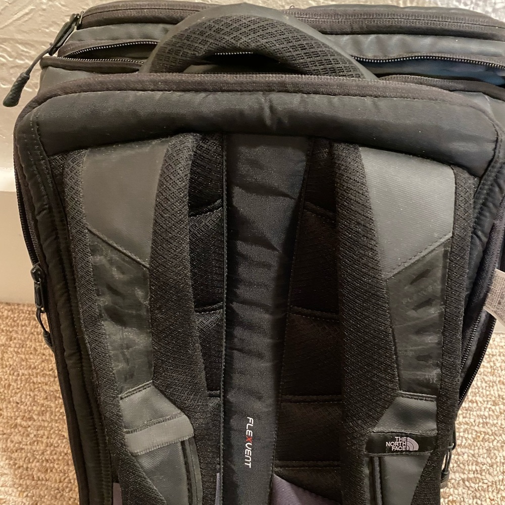 Large Matte Black North Face Backpack - image 3